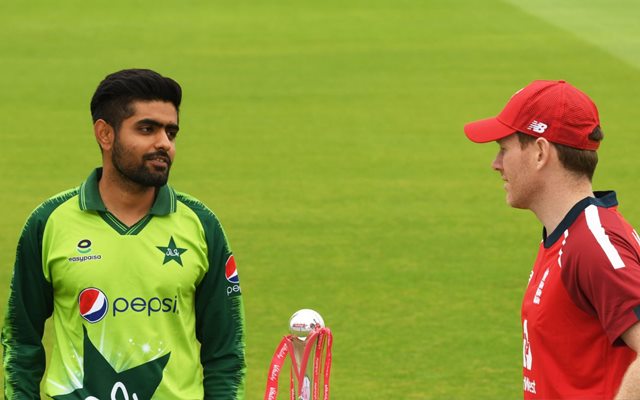 Babar Azam and Eoin Morgan