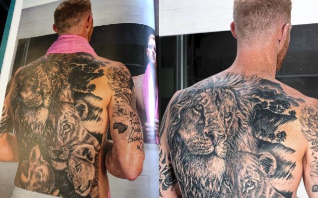 Ben Stokes shows off huge new back tattoo as he prepares for talks with  chiefs  Mirror Online