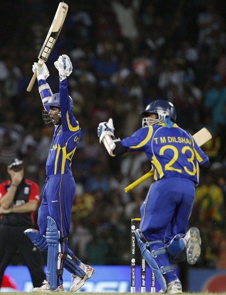 Upul Tharanga & TM Dilshan (231* vs England, 26 March 2011). (Photo Source: AFP)