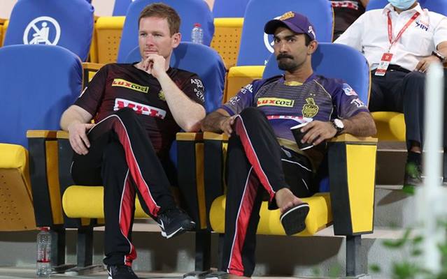 Dinesh Karthik and Eoin Morgan