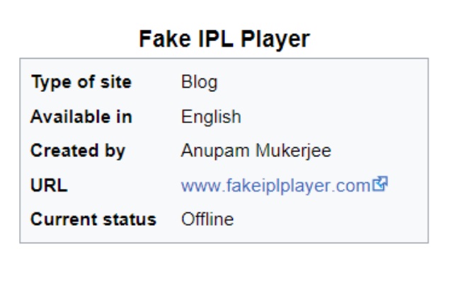 Fake IPL player