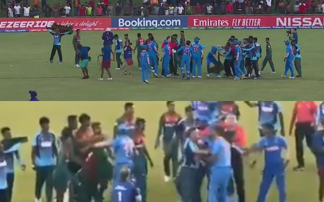 India vs Bangladesh U19 fight