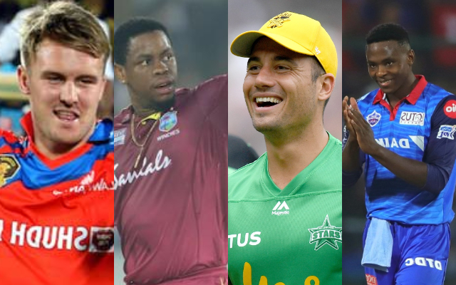 Jason Roy, Shimron Hetmyer, Marcus Stoinis and Kagiiso Rabada