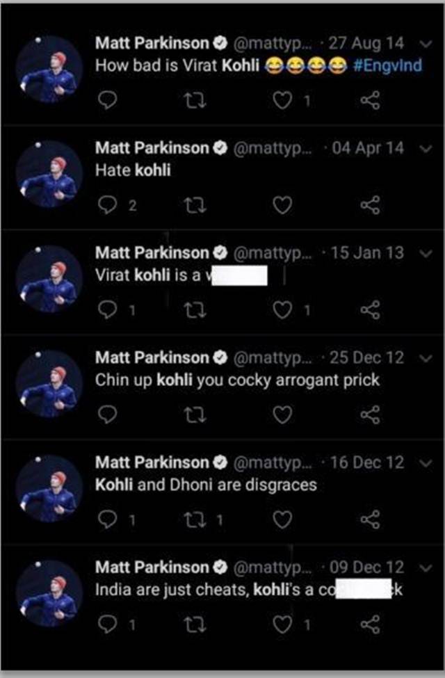Matt Parkinson's tweets