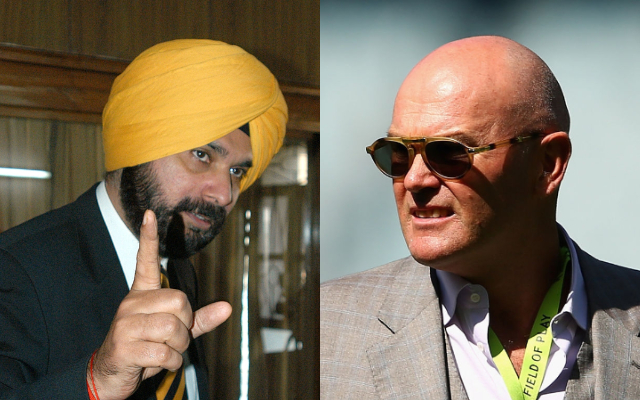 Navjot Sidhu and Martin Crowe