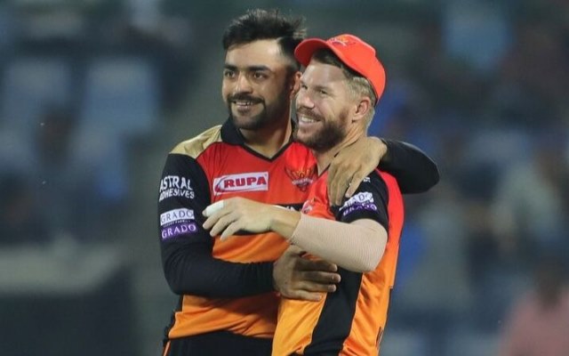 Rashid Khan and David Warner