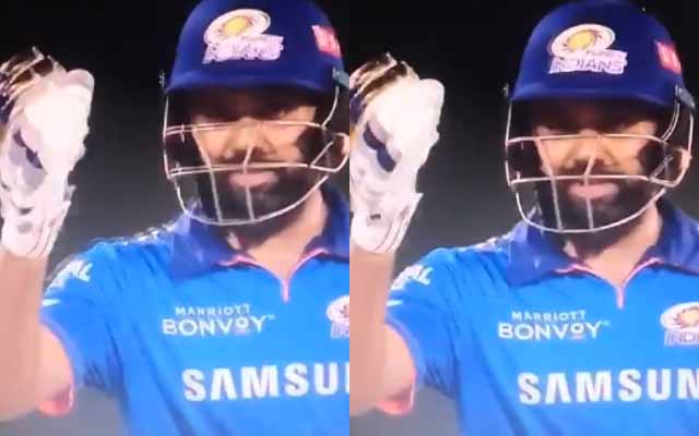 Rohit Sharma abusing Umpire