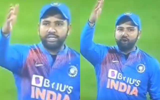 Rohit Sharma abusing umpire