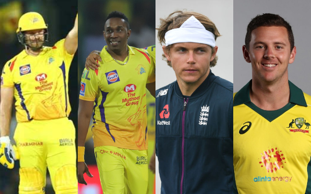 Shane Watson, Dwayne Bravo, Sam Curran and Josh Hazlewood