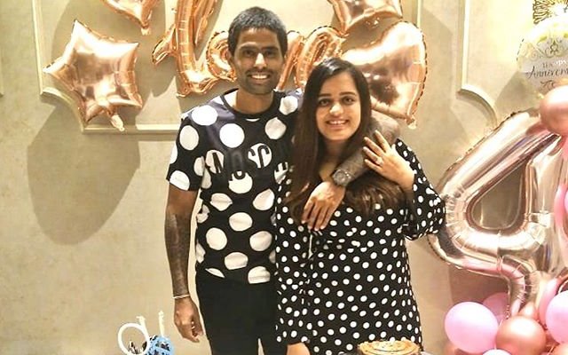 Surya Kumar Yadav with his wife