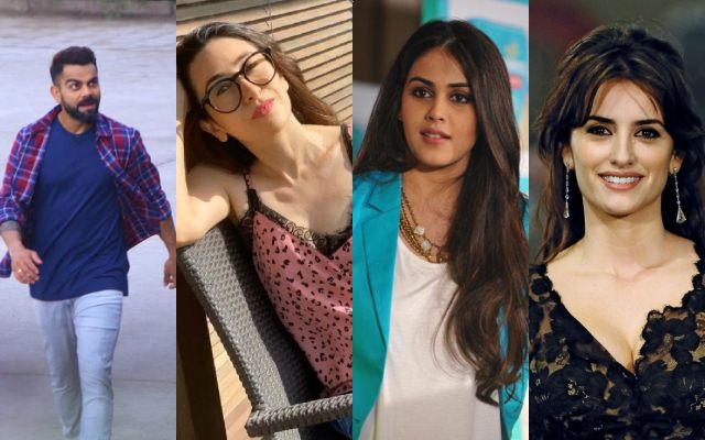 Virat Kohli, Karishma Kapoor, Genelia D’Souza and Penelope Cruz