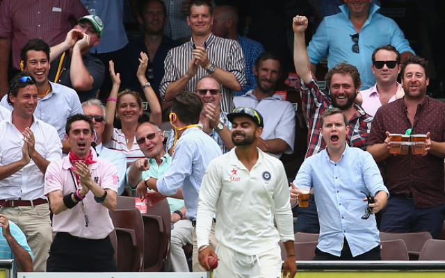 Virat Kohli and Australian crowd