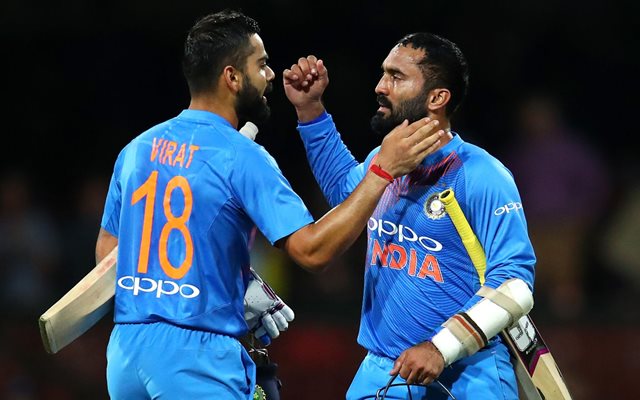 Virat Kohli and Dinesh Karthik